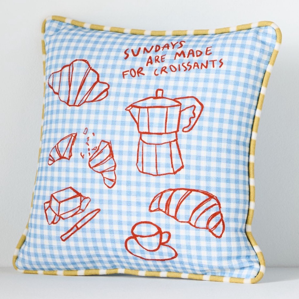 Dduende Studio Cafe Icon Cotton Cushion 12”x12”